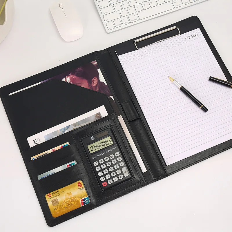 A4 Multi-Functionele Map Informatie Clip Sales Clip Lederen Map Ondertekening Dit Pad Board Business Bestandsmap