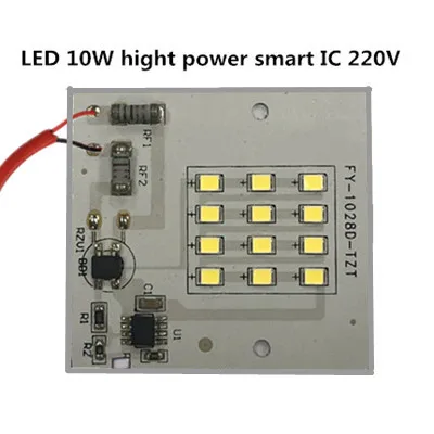 調光可能な統合されたインテリジェントドライバー,smd LEDランプ,白色電球,街路灯,PCB,ic,10W, 2835, 220V, 6500k,1-10個