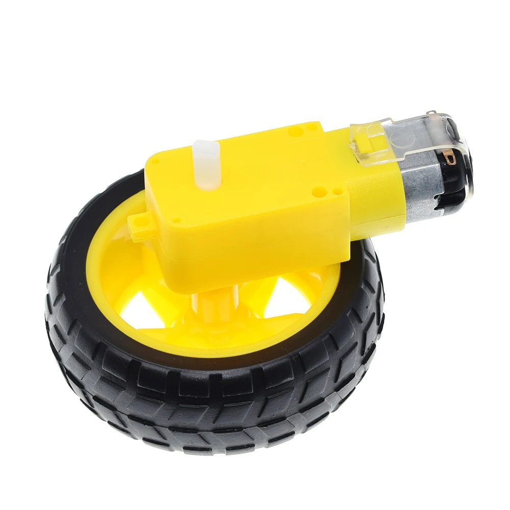 TZT 1 Stück/Paket: Verzögerungs-Gleichstrommotor + Stützräder, A / Chassis für intelligentes Auto, Motor / Räder für Roboterauto – Detail 4