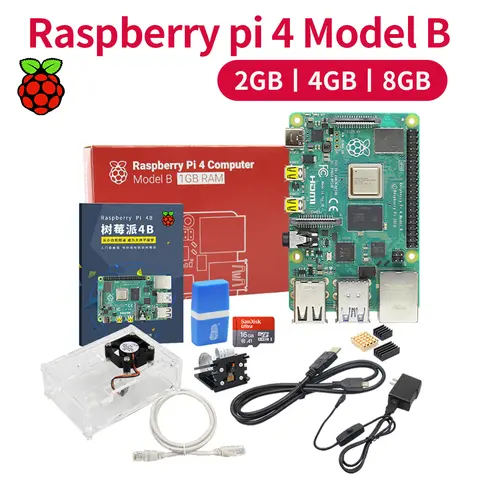 Último Raspberry Pi 4 Modelo B 8GB RAM Raspberry Pi 4 1.2 versión BCM2711 Quad core Cortex-A72 ARM v8 1,5 GHz