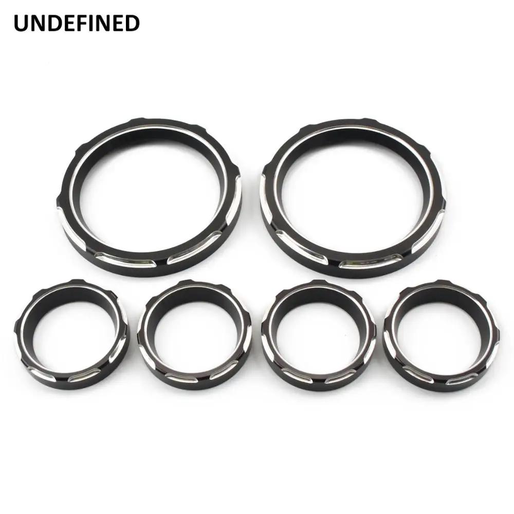 

Motorcycle Instrument Cover Speedometer Trim Ring Cover Set Black For Harley Touring Electra Glide Street Glide 1996-2013 Trike