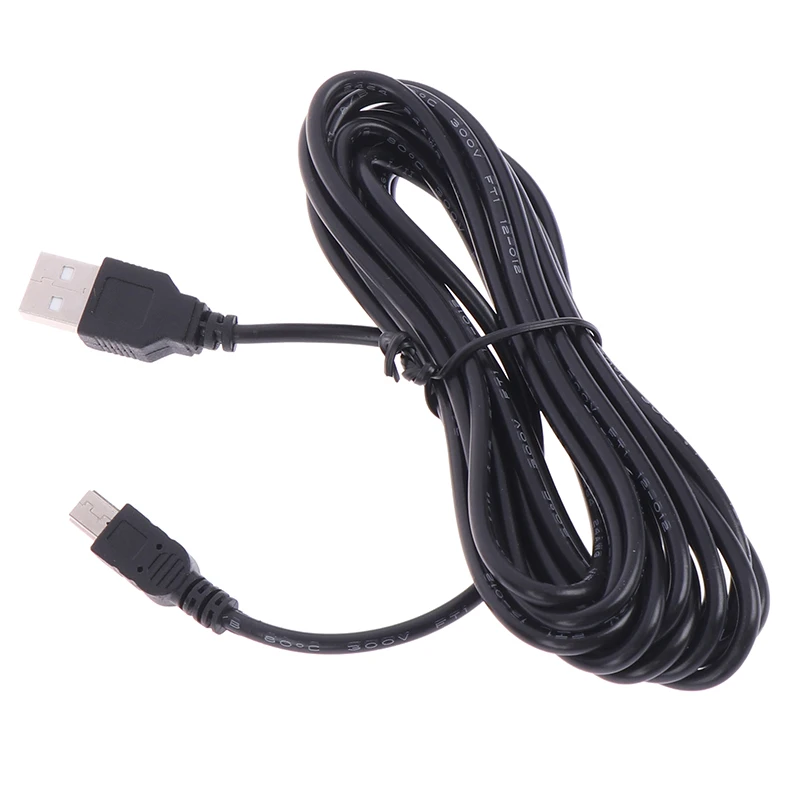 3.5M USB Type-A to Mini 5Pin direct plug charging cable, suitable for GPS navigator