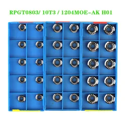 RPGT0803 RPGT10T3 RPGT1204 RCGT0803 RCGT1003 RCGT10T3 MOE AK H01 inserti in metallo duro tornio CNC utensili per tornitura lama RCGT per alluminio