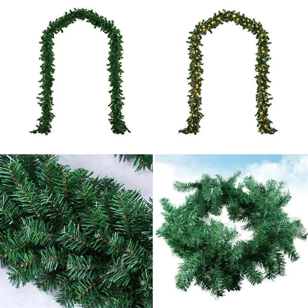 Künstliche Weihnachten Girlande Dekorative PVC Künstlichen Grün Kranz Grün Anhänger Ornamente Für Hochzeit Garten Decor christmas girland
