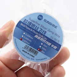 0.007mm Superfine Silver Jump Wire Ultra-fine Silver Wire Fly Line Precision Flexible Circuit Dedicated SS-007E Phone Repair