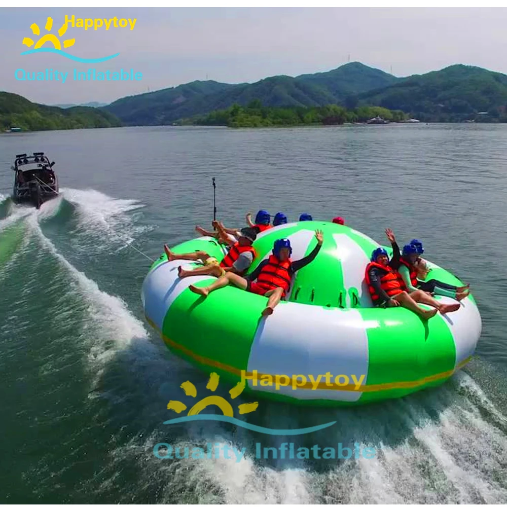 Inflatable Water Towable Aqua Games Disco Boat Saturn Ski Spinner