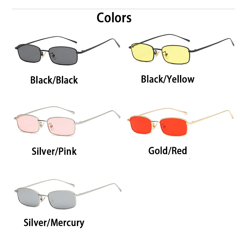 RUOBO Fashion Colorful Mercury Lens Sunglasses For Men Women Small Metal Eyewear Frame Outdoor Sun Glasses UV400 Gafas De Sol