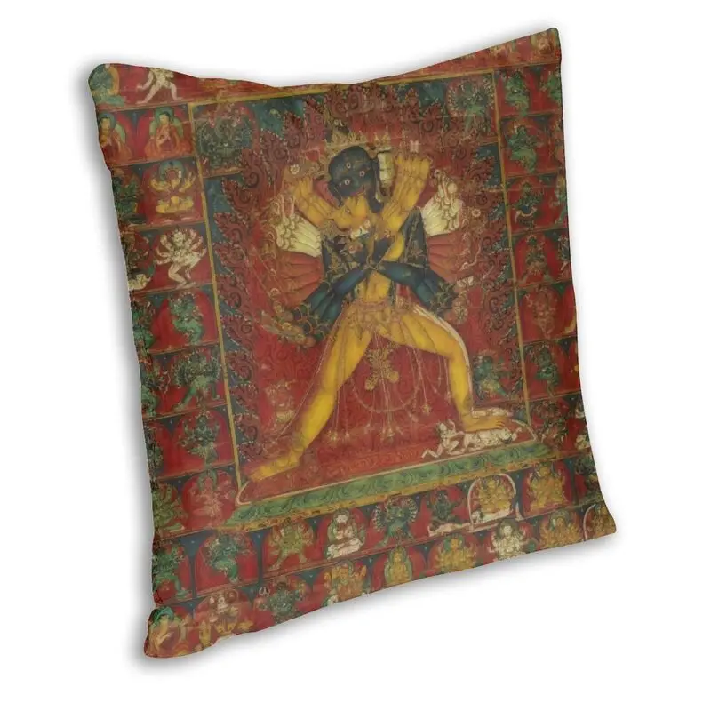 Buddhist Deity Kalachakra Cushion Covers Sofa Home Decor Buddha Buddhism Spiritual Square Pillow Case 45x45cm