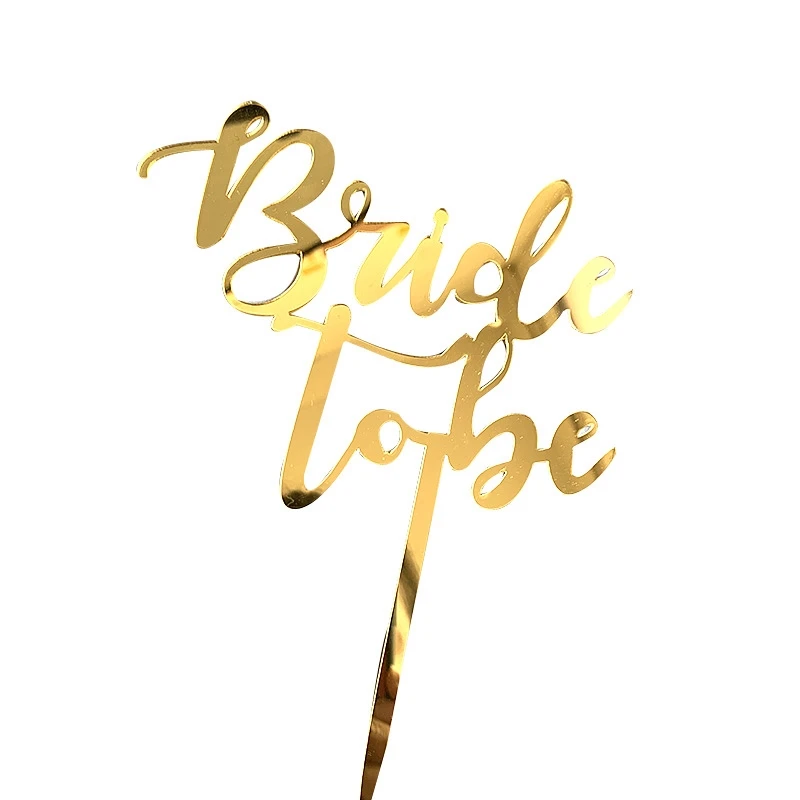 Einfacher, moderner Tortenaufsatz für die Brautparty in Roségold aus Acryl, Hen-Party-Tortenaufsatz, Geschenk für Hochzeitstorte, Dessertdekoration – Detail 18