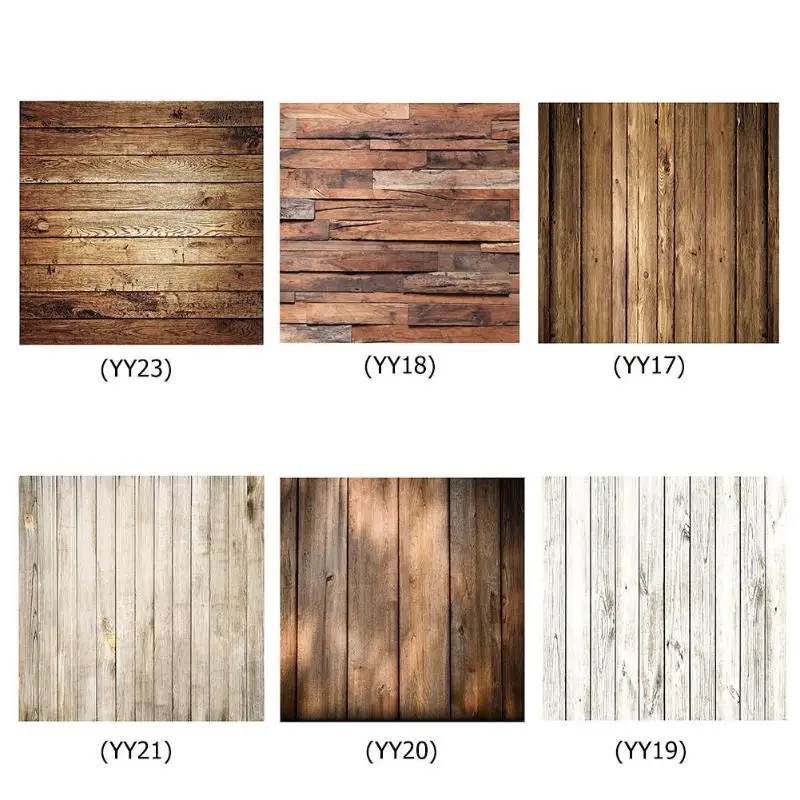 0.6*0.6m Retro Wood Board Texture Photography Background Food Video Photo Backgrounds Decoration Props Backdrop Cloth Studio