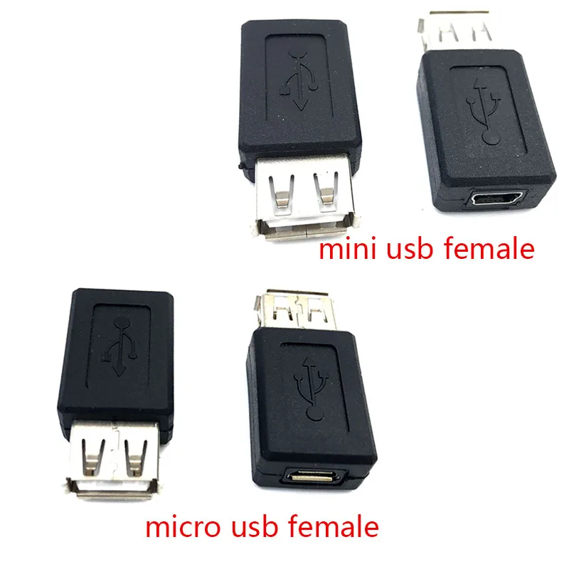 Newest Mother USB to micro USB female connector on micro Female head Usb 2.0 to mini usb female Wholesale