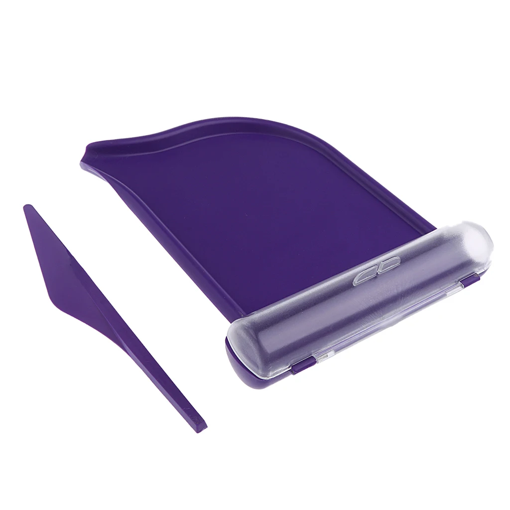 1 Set Pill Counting Tray with Spatula Durable Plastic Practical Purple