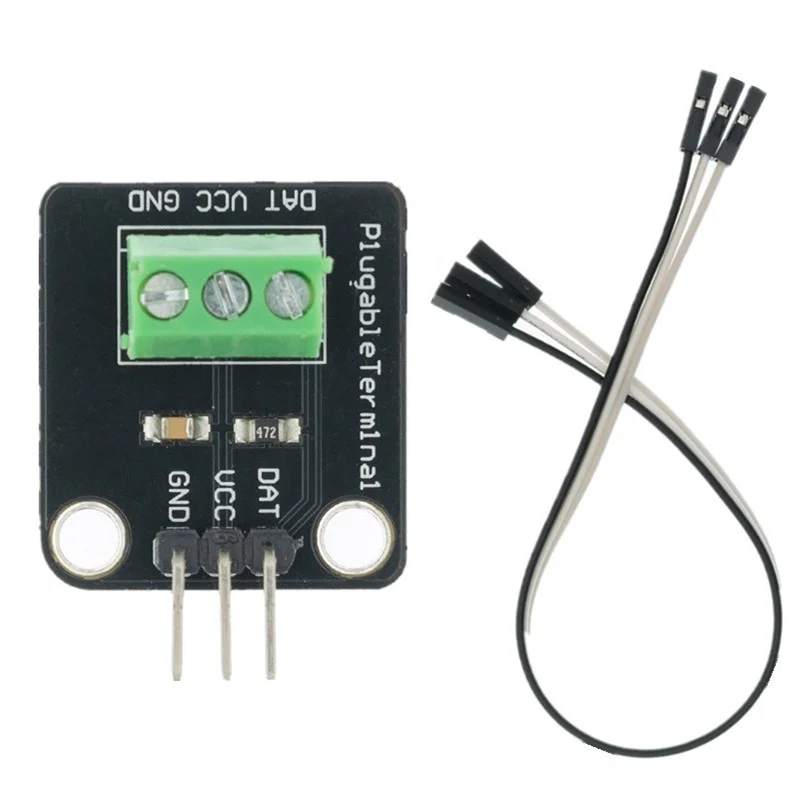 DS18B20 Temperatur Sensor Modul Kit Wasserdichte 100CM Digitale Sensor Kabel Edelstahl Sonde Terminal Adapter