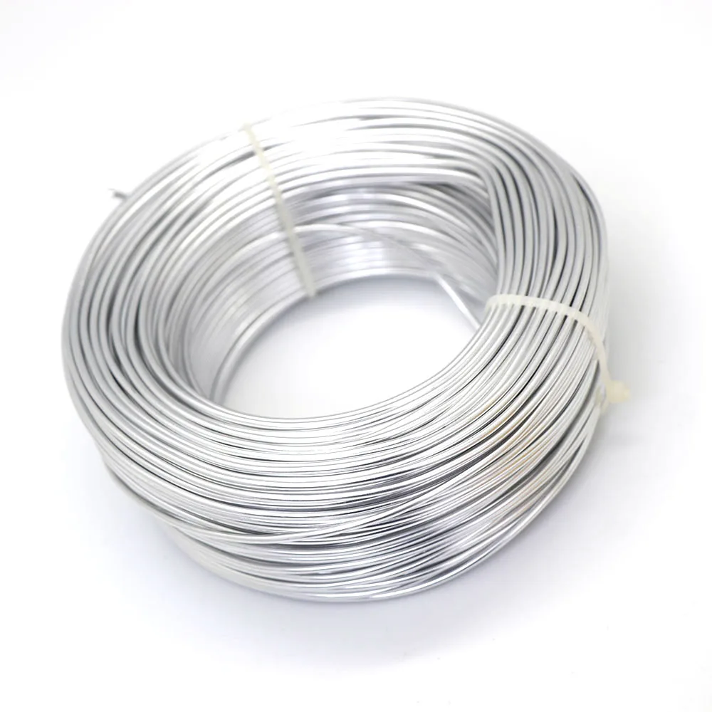 500 g/rolka złota Sliver KC złota 1mm/1.5mm/2mm/2.5mm/3mm/4mm Anadized okrągły drut aluminiowy biżuteria drut miękkie DIY artykuły rzemieślnicze