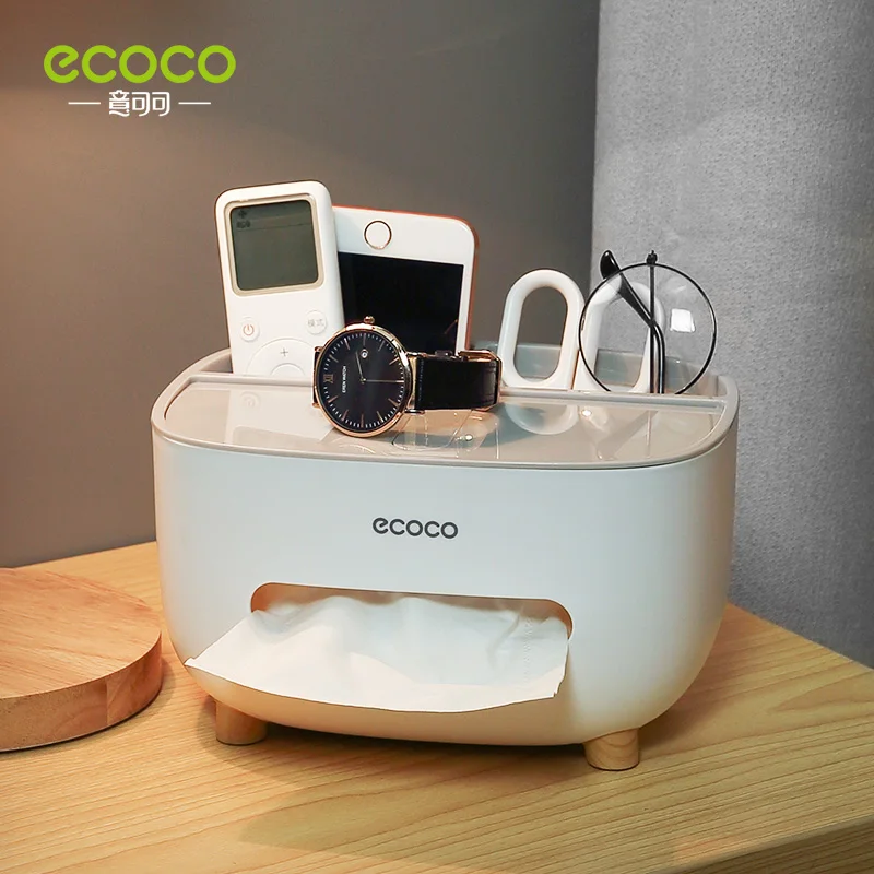 ECOCO Drawer Tissue Box Household Living Room Storage Rack Dining Room Creative Table Stationery Remote Control Clean Helper New