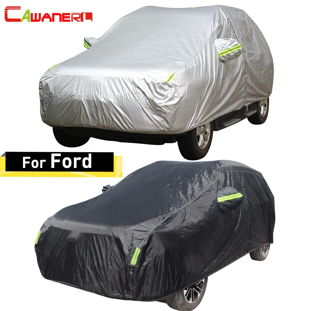 

Чехол Cawanerl для автомобиля Ford Fiesta Focus Mondeo Mustang C-Max Kuga Escape Edge Explorer, водонепроницаемый чехол с защитой от солнца, дождя, снега