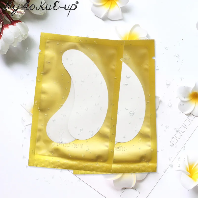 50 Pairs Eyelash Extension Patch Hydrogel Eye Pad Gel Paper Sticker Under Eye Pads Lash Patches Makeup Tool Beauty Supplies