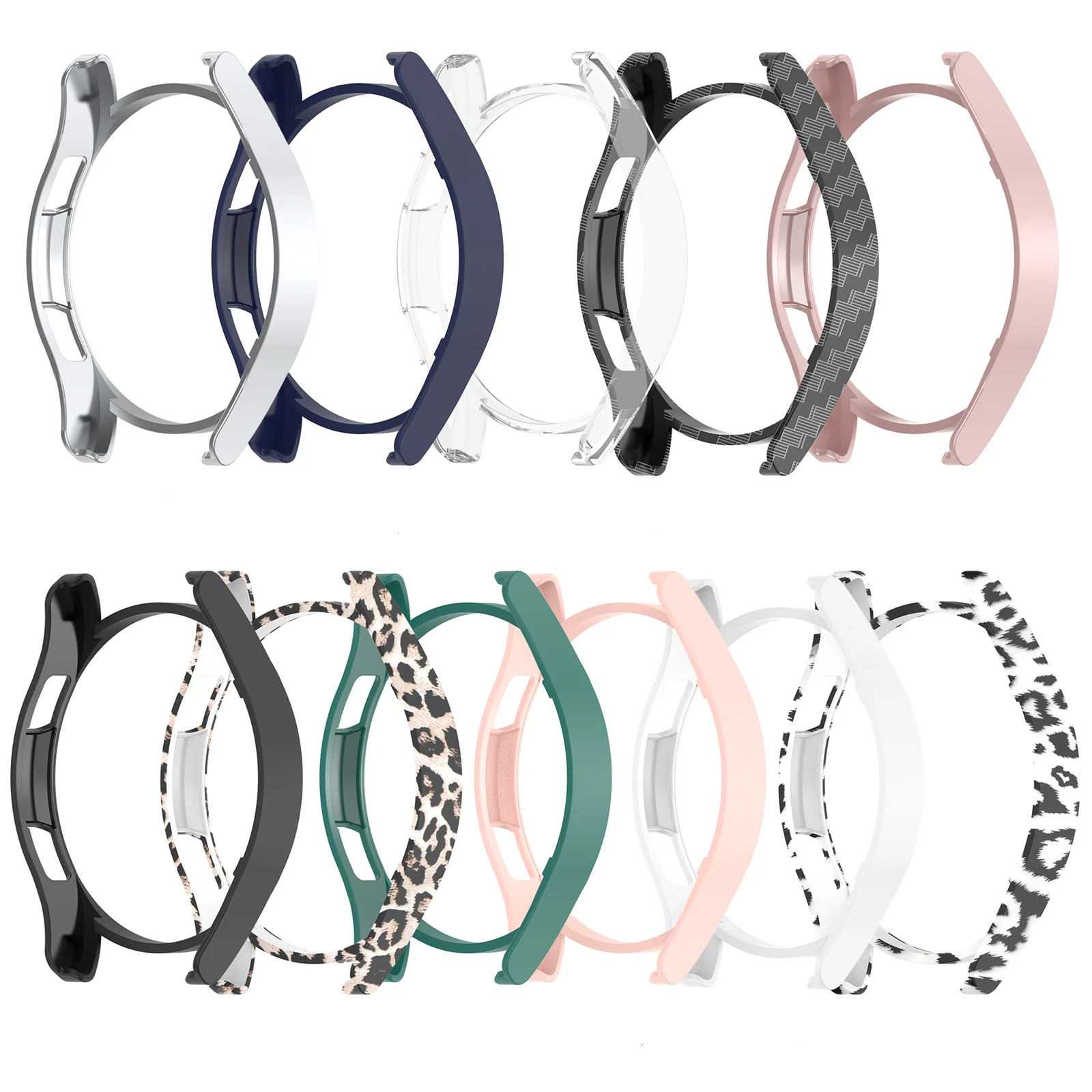 Tpu caso capa macia para samsung galaxy watch 4 clássico 42mm 46mm moldura abundante banhado escudo claro de proteção