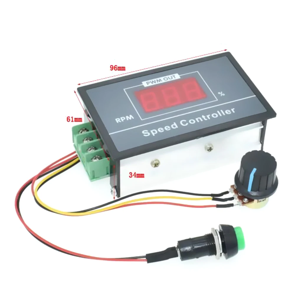30A PWM Digital LED Display 0~100% adjustable DC 6V 12V 24V 48V Motor Speed Controller