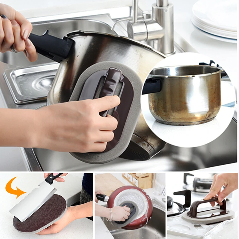 WALFOS  Decontamination Bath Brush Sponge Tiles Brush Hot Sale Magic Strong Decontamination Bath Brush Kitchen Clean Tools