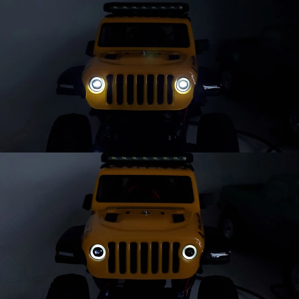 AXSPEED Front LED Light Lamp Bright Headlight for Axial SCX24 AXI00002 Wrangler AXI00005 Gladiator 1/24 RC Car Model Upgrade