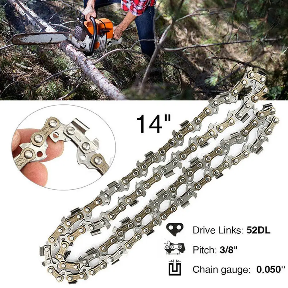 14 Inch Metal Chain Saw 52 Drive Link 3/8 Inch Household Feller Pliers Chainsaw Accessories