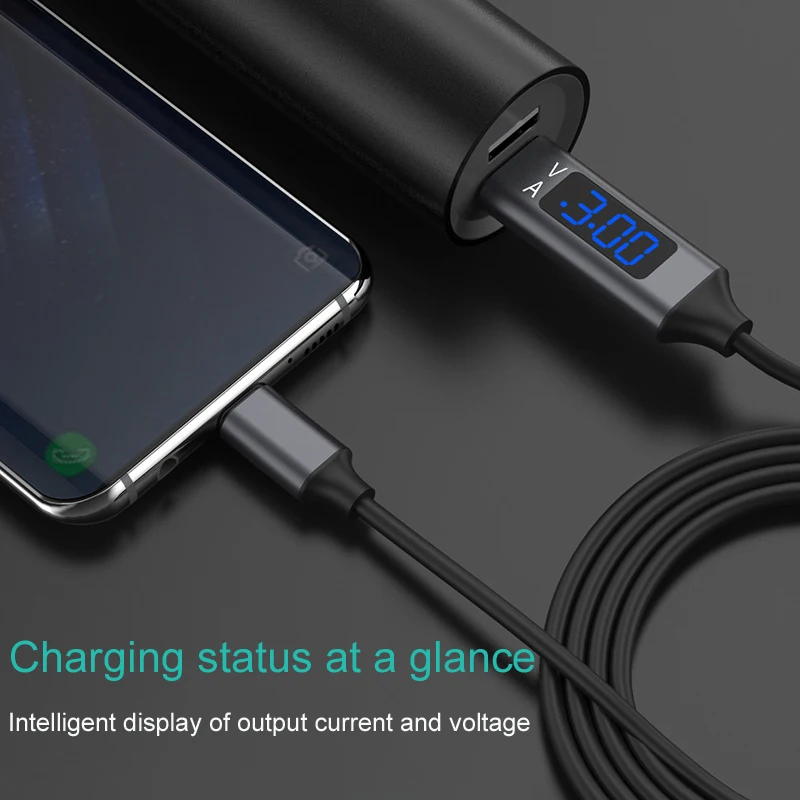 Intelligent digital display data line USB Cable For Apple, Tablet, Huawei, Xiaomi, Samsung and other devices