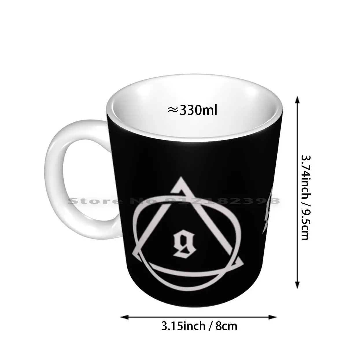 Grimoire Logo Ceramic Mugs Coffee Cups Milk Tea Mug World Of Guild Grimoire Creative Trending Vintage Gift Bottle Cup