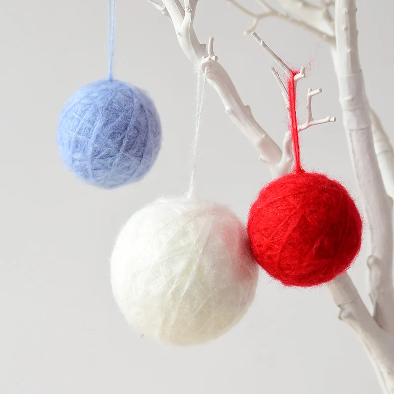 Seahorse yarn decoration ball diy material pendant Christmas tree garland Christmas small ornaments