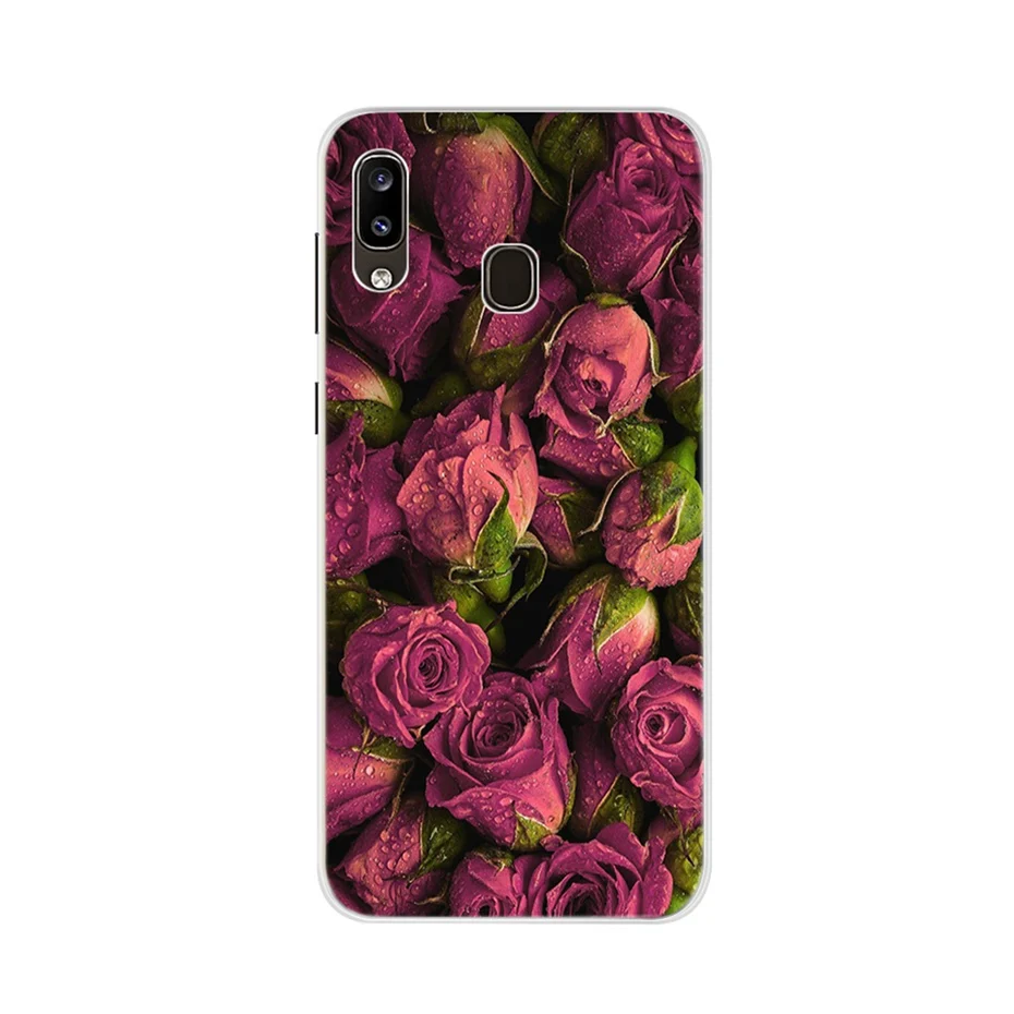 Case For Samsung Galaxy A30 Phone Case Samsung A30 Bumper Silicon Soft TPU Cover For Samsung A20 A 30 SM-A305F A305F Flower Case