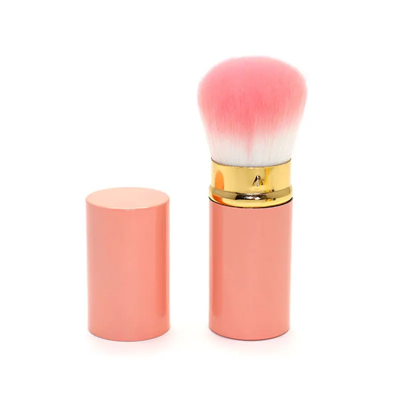 Cosmatic makeup brush foundation BB cream Loose power blusher brush makeup round brush with cap Face Powder Blush Cheek tool