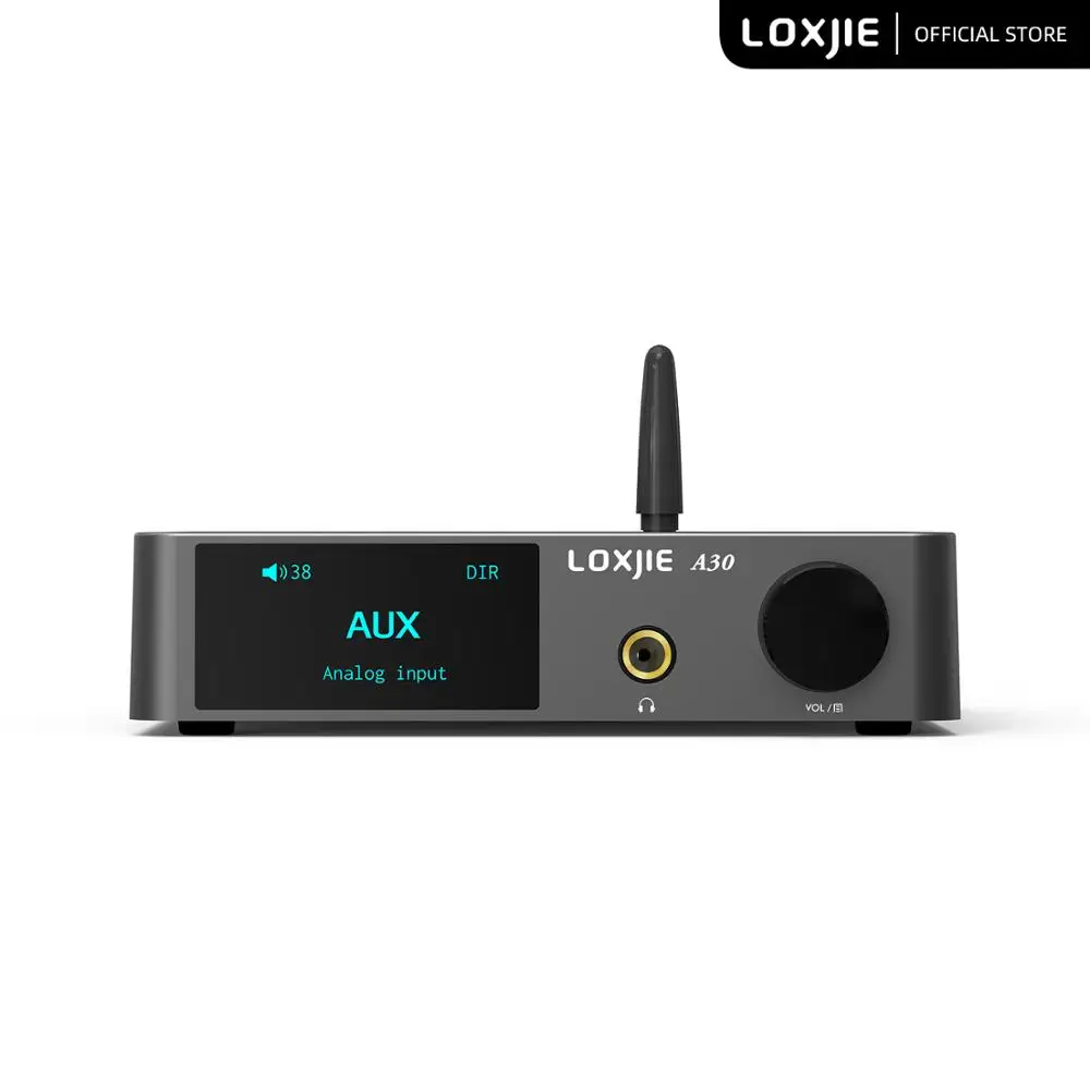 LOXJIE A30 Desktop Stereo Audio Leistungsverstärker Kopfhörerverstärker mit APTX Bluetooth 5.0 ESS DAC Chip Fernbedienung Unterstützung 3