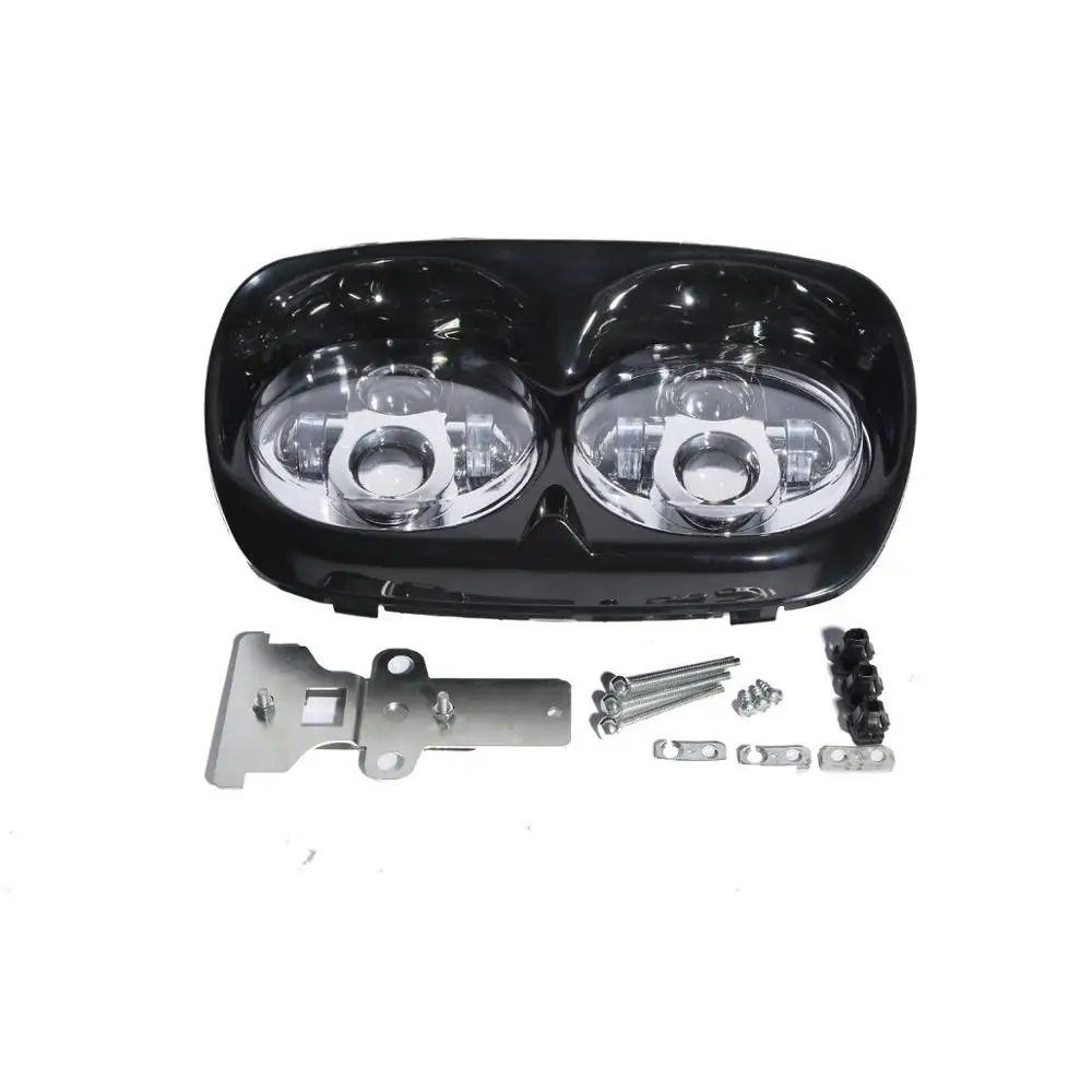 

Motorcycle 5.75" Dual LED Headlight Lamp Projector For Harley Road Glide FLTR 1998-2013