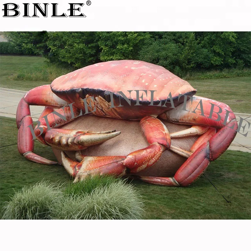 

Customized lifelike Giant Inflatable Crab for advertising Inflatable Sea Food for Mall Decoration