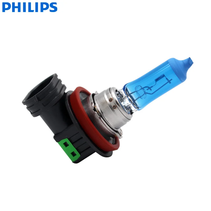 Philips Diamond Vision H11 12V 55W PGJ19-2 12362DVS2 5000K Cool White Car Halogen Headlight Auto Fog Light Beam (Twin Pack)