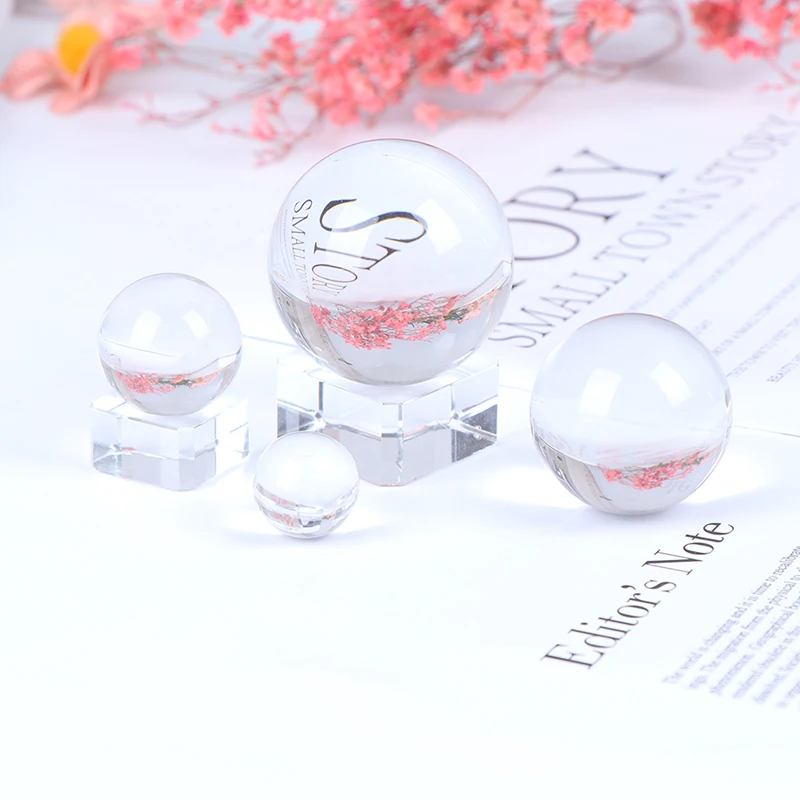 1Pc 20/30/40mm Creative Crystal Feng Shui Ball Quartz Glass Transparent Ball Spheres Glass Ball Photography Balls Crystal Decor