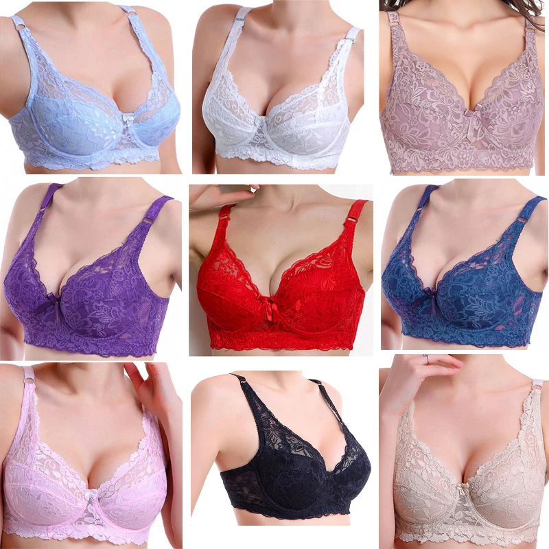 Coton Soutiens-gorge pour Femmes Dentelle Florale Sexy push up Coupe B C D 105D 105C 105B 100D 100B 95D 95C 95B 90D 90C 85D 85C 80D 80C 80B C3306