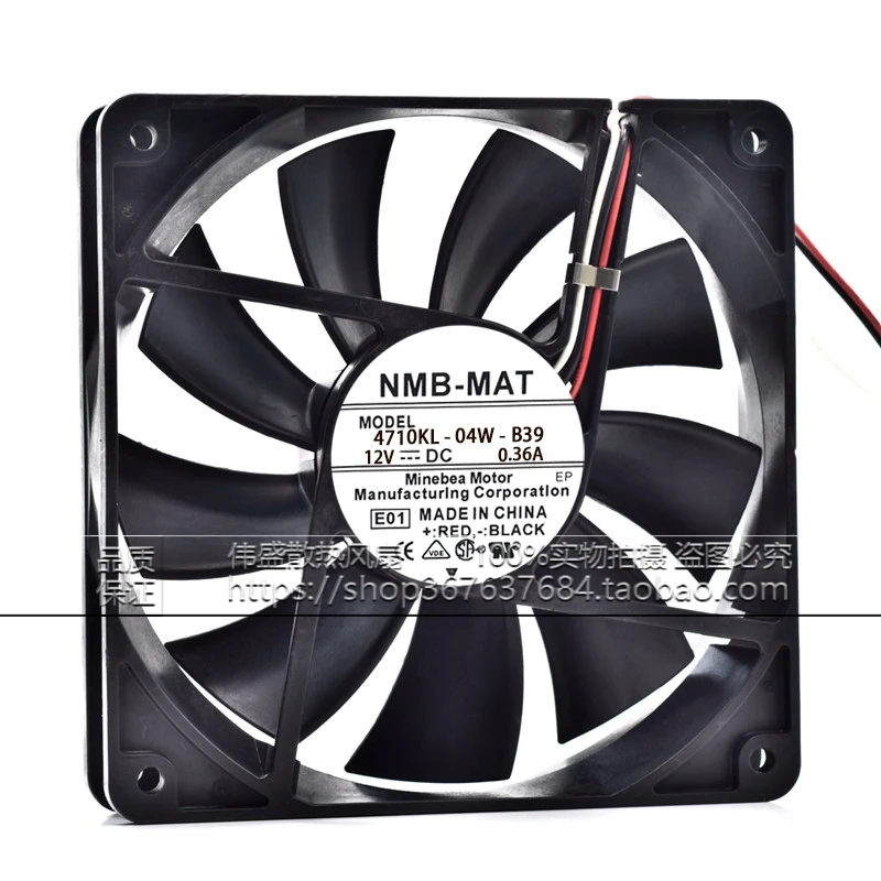 New original 4710KL-04W-B39/B30 12V 0.36A 12CM 12025 2 3-wire chassis cooling fan