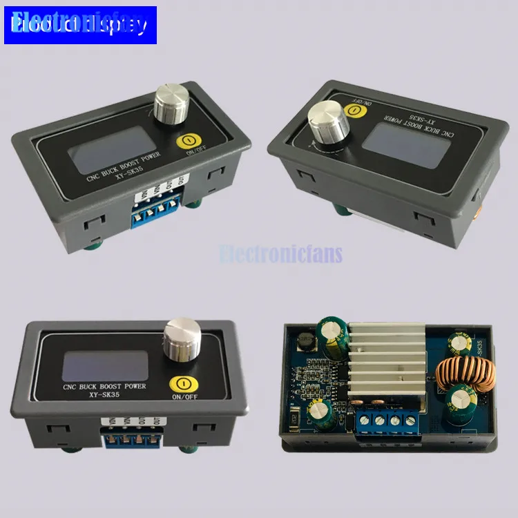 DC-DC 5V 12V 24V Adjustable Automatic Buck Boost Regulated Power Supply Module Solar Charging Constant Voltage Current Module