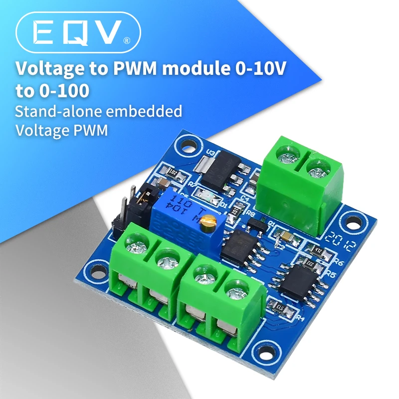 Voltageto PWM Converter Module 0-10V to 0%-100% for PLC MCU Digital to Analog Signal PWM Adjustabl Converter Power Module