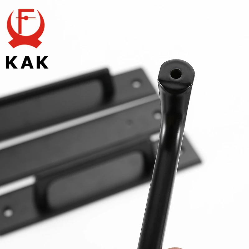 KAK Aluminium Alloy Black Door Handles for Interior Doors Bedroom Kitchen Door Pulls Furniture Handle Door Hardware