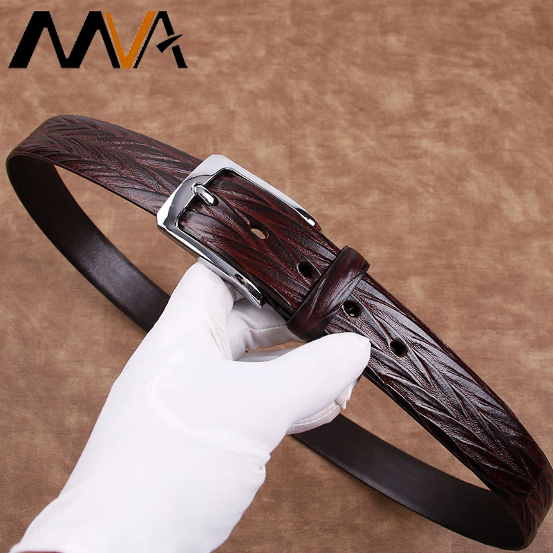 MVA High Quality Luxury Brand Leather Belt Designer Belts Men Pin Buckle Black Business Trouser Strap Cinturones Hombre Cinto