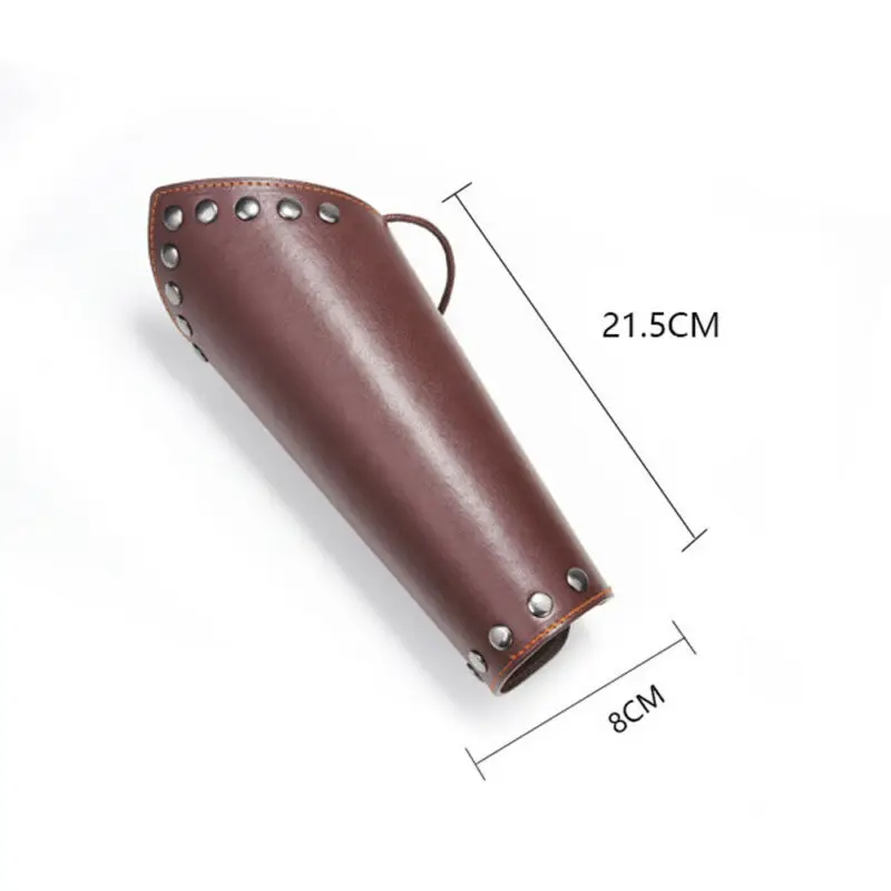 1PC Faux Leather Arm Guards Medieval Knight Bracers Leather Gauntlet Wrist Sleeve