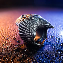 Domineering Crow Ring Stainless Steel Eagle Ring for Men Women Adjustable Ring Party Jewelry Biker Rings Fashion Accessories