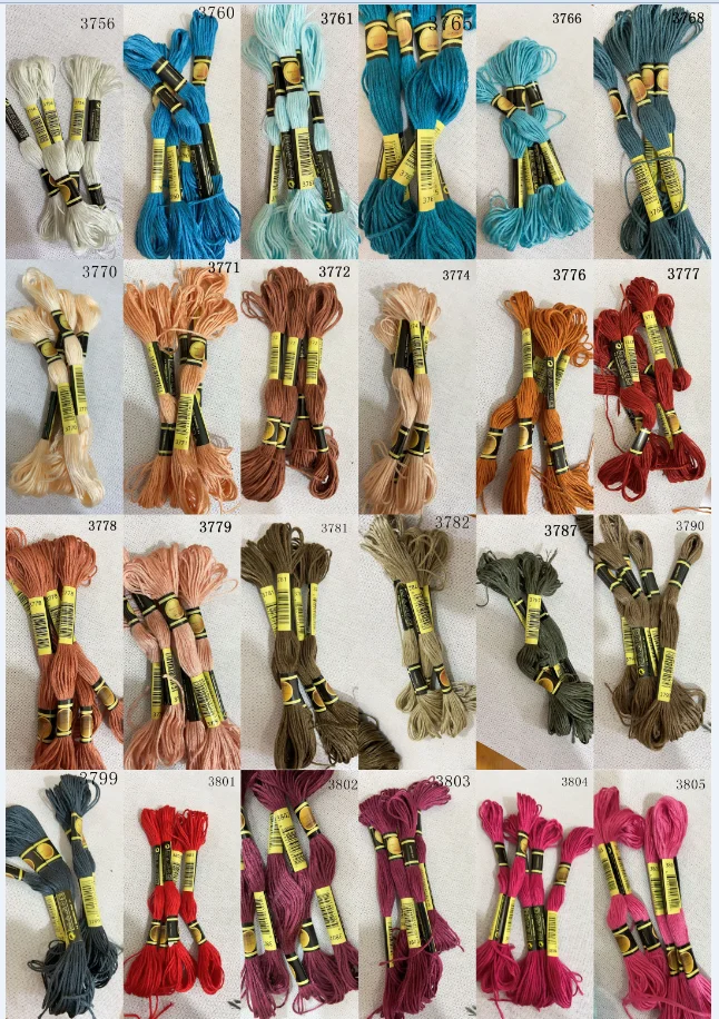 100% Cotton CXC 10 Pieces Cross Stitch Threads / Cross Stitch Embroidery Thread Customer Choose Styles Threads Colors 16 N
