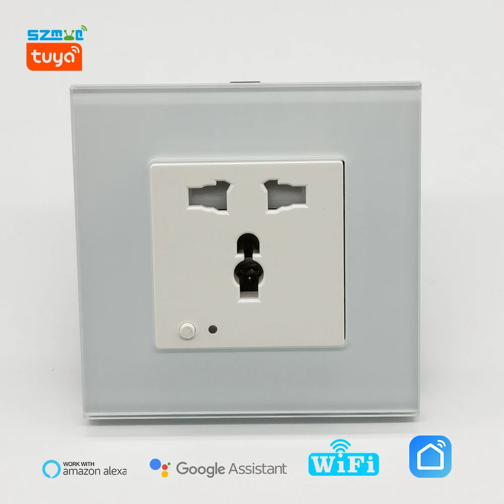 SZMYQ Tuya Smart Socket Smartlife Wifi Connected Electrical Timer Wall Outlet Work With Alexa  Google Assistant Power Sockets