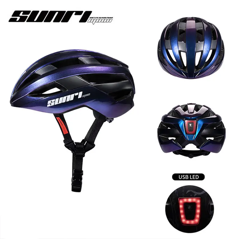 

SUNRIMOON LED Light Bicycle Helmet Intergrally-molded Cycling Helmet Mountain Road Bike Helmet Sport Safe Riding bicycle Helmet