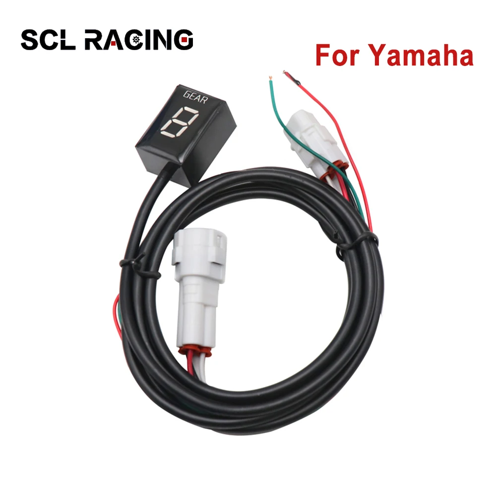 SCL Racing Motorcycle 1-6 Lever Speed Gear Display Indicator Shift Light ECU Plug with Holder For Yamaha YZF-R1 R6 Fzh150 Xt660