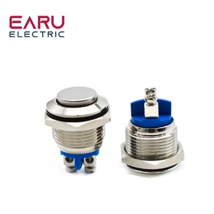 16 mm 1NO DWWERSFASSUNGSFASSUNG FLAHE KASTE WASSMEMMETARY METALL -Verstärkungsschalter Schalter Schraubanschluss Auto Glockenanterminal PC -Netzschalter 10 Hauptverkaufsnutzbutton - №2