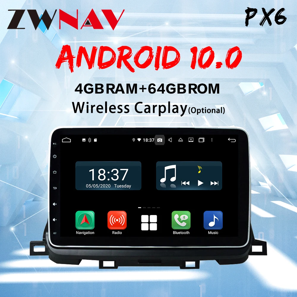 ZWNAV PX6 Android 10 For KIA KX5 Sportage 2018+ Car Radio 2Din Stereo GPS Navigation Multimedia Player Head Unit WIFI